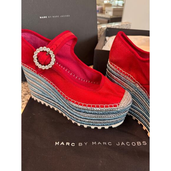 Marc Jacobs red multi-platform, sz 8 - Picture 1 of 6